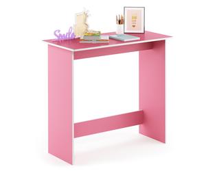 Furinno SIMPLISTIC Small Desk, Gaming Desk, Computer Desk, Office Desk, Pink