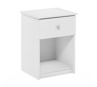 Furinno Tidur Nightstand with One Drawer, White