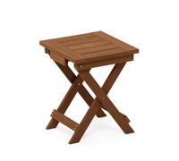 Walplus Furinno Tioman Hardwood Adirondack Folding Table In Teak Oil, Natural