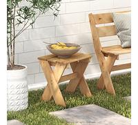 Furinno TIOMAN Patio Table, Outdoor Side Table, Flower Stand, Coffee Table, Pine Wood, for Patio, Garden, Porch, Natural