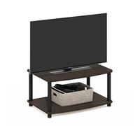Furinno Turn-N-Tube 2-Tier Multipurpose Printer Stand Display & Storage Shelf, Dark Brown/Black