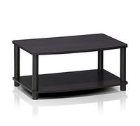 Furinno Turn-N-Tube 2-Tier Multipurpose Printer Stand Display & Storage Shelf, Dark Walnut