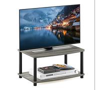 Furinno Turn-N-Tube 2-Tier Multipurpose Printer Stand Display & Storage Shelf, French Oak/Black