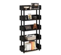 Furinno Turn-N-Tube 5-Tier Toolless Display Rack, Espresso