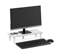 Furinno Turn-N-Tube Monitor Riser Stand, White/White