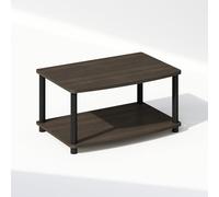 Furinno TURN-N-TUBE Printer Stand with Storage, 2-Tier Printer Table, Under Desk Printer Stand, for CPU, Office Supplies, Home Office, Dark Brown