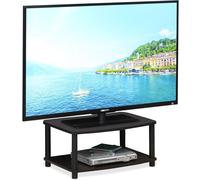 Furinno TURN-N-TUBE TV Riser Stand, 2-Tier Small Elevated No Tools TV Stand, TV