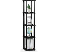 Furinno TURN-S-TUBE Storage Shelves, 5-Tier Square Book Shelf, Corner Shelf, To