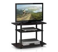 Walplus Furinno 13192Dwn Turn-N-Tube No Tools 3-Tier Tv Stands, Dark Walnut