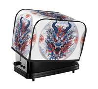 Furious Dragon Toaster Cover 2 Slice, Waterproof Bread Machine Covers with Pockets Universal Size Kitchen Small Appliance Cover with Handle, Dust and Fingerprint Protection