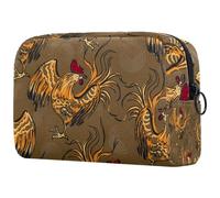Furious Rooster Cosmetic Bag for Women, Travel Toiletries Bags Large Makeup Handy Pouch Organiser Bag with Zipper
