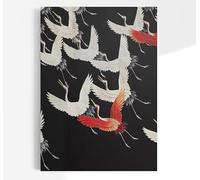 Furisode with a Myriad of Flying Cranes | Vintage Art Print, Fine Art, Wall Art Poster, Bird Painting, Japanese Artwork, Modern Decor