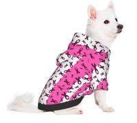 FuriTou Breast Cancer Awareness Ribbon Small Pet Hoodies Soft Dogs Cats Sweatshirt Warm Dog Clothes Sweater with Hat XX-Large