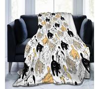 FuriTou Cute Cat Butt Blankets Throw Blanket Lightweight Flannel Blanket Air Conditioning Blanket for Women Men All Season 50"x40"