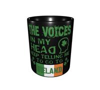 FuriTou Irish Flag of the Voices in My Head Coffee Mugs 11Oz Ceramic Mug Tea Cups for Drinking Home Office Party