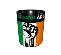 FuriTou Irish Flag with Raised Fist Coffee Mugs 11Oz Ceramic Mug Tea Cups for Drinking Home Office Party