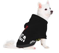 FuriTou Jamaica One Loves Peace Sign Small Pet Hoodies Soft Dogs Cats Sweatshirt Warm Dog Clothes Sweater with Hat X-Large