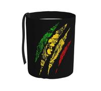 FuriTou Lion of Judah King Rasta Reggae Jamaica Car Trash Can Collapsible Hanging Trash Cans Portable Car Garbage Bin Fit Cars Truck