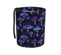 FuriTou Purple Psychedelic Mushrooms Car Trash Can Collapsible Hanging Trash Cans Portable Car Garbage Bin Fit Cars Truck