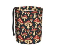 FuriTou Red Mushrooms Car Trash Can Collapsible Hanging Trash Cans Portable Car Garbage Bin Fit Cars Truck