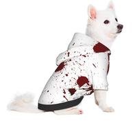 FuriTou Terrible Blood Small Pet Hoodies Soft Dogs Cats Sweatshirt Warm Dog Clothes Sweater with Hat Medium