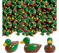Furjane 50 PCS Mini Mallard Ducks Miniature Mallard Resin Duck Figurines Tiny Ducks Bulk for Micro Fairy Garden Hide Moss Landscape Terrarium Crafts Cake Toppers