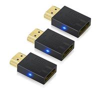 Furjosta Mini HDMI EDID Emulator Passthrough Aluminium Fit Headlesskeep für Video Splitter Switch Extender Pass-Through Adapter Stecker auf Buchse Kupplung Dummy Plug (HDMI 1920 x 1080) 3P