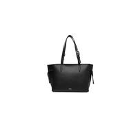 Furla Ava Shopper M Black Leather Shoulder Bag with Double Adjustable Handle, 43 x 22.5 x 11 cm