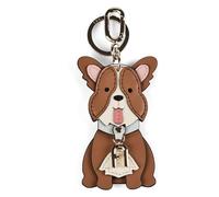 Furla Corgi Keychain Genuine Leather 5 cm brown