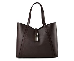Furla Goccia Shopper Bag L Genuine Leather 37 cm brown