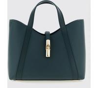 FURLA Goccia Small Grained Leather Tote Bag by with Snap Closure