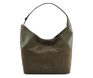 Furla Lara Shopper Bag Genuine Leather 29 cm green