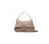 Furla Leather shoulder bag cross body bag Flow Top Handle Greige taupe