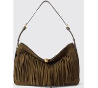 FURLA Sfera Suede Shoulder Bag with Fringes and Adjustable Handle
