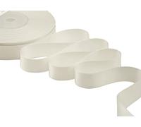 Furlanis - Double Satin Ribbon, Decoration, Gift, Christmas Packing, Wedding, Party, Made in Italy - Natural White, 25 mm x 25 m