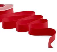 Furlanis - Matt Double Satin, Decorative Ribbon, Gift, Christmas Packing, Wedding, Party, Made in Italy - Red, 25 mm x 20 m