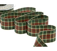 Furlanis - Noel, Decorative Ribbon, Gift, Christmas Packing, Wedding, Party, Made in Italy - English Green, 40 mm x 20 m