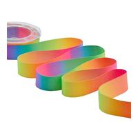 Furlanis - Satin Silk Rainbow 25 mm, Decorative Ribbon for Packaging, Wedding Favors, Italian Fabric - Multicoloured, 25 mm x 10 m