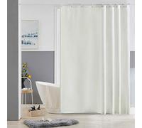 Furlinic Beige Shower Curtains Extra Large Bathroom Waterproof Fabric Washable Liner Mould Proof Sets With 12 Plastic Rings 72" x 72".