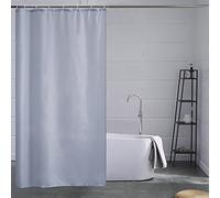 Furlinic Blue Grey Shower Curtain Mould Proof Resistantand Waterproof Washable Polyester Fabric Bath Curtains with Weight Tape 8 Hooks for Wetroom 47x78 Inch 120x200cm.