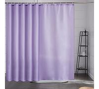 Furlinic Extra Wide Shower Curtain 240x180 cm Purple Fabric Wet Room Waterproof Anti Mould Polyester Shower Curtains Washable Material for Bathroom 94x72 Inch.