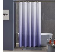 Furlinic Shower Curtains for Bathroom Mould Proof Resistantand 78x78 Inch Polyester Fabric Bath Curtain Waterproof Washable with 12 Hooks for Wetroom White to Purple 200x200cm.