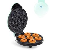 FURLOU Mini Donut Maker Machine, 7-Hole Non-Stick Electric Doughnut Maker, Modern Style, Green