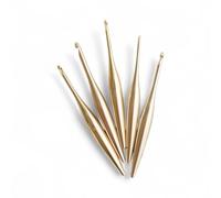 Furls Crochet Hook, Gold Streamline Metal Matte Finish & Polished, Ergonomic Handle Crochet Hooks 7" (Gold - Polished, I - 5.50MM)