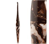 Furls Crochet Hook, Streamline Swirl Café, Ergonomic Handle Crochet Hooks 7" (Streamline - Café, I - 5.50MM)