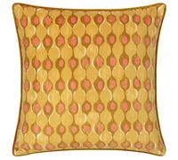 furn. Alentejo Geometric Velvet Piped Cushion Cover, Citrus