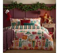 furn. All Wrapped Up Duvet Cover Set (Emerald/Red - Super King) | Reversible St