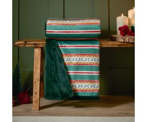 furn. All Wrapped Up Faux Fur Christmas Throw