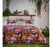 Furn Single Redwood Amanita Mushrooms Toadstools Reversible Duvet Cover Set