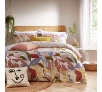 Furn Duvet Cover Set Amarosa - Hand-Painted Abstract Floral Reversible - Plaster Double